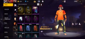 Conta com calça angelical amarela!! - Free Fire