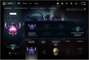 Conta DIAMANTE 3 com 6 skin e 27 champs - League of Legends LOL