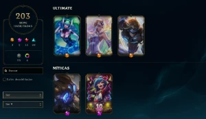 Conta Plat 1 Todos Os Champs 203 Skins - League of Legends LOL