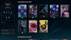 Conta Plat 1 Todos Os Champs 203 Skins - League of Legends LOL