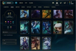 Conta prata 2 com 89 champ e 63 skin +1 Prestigio + 80 Ponto - League of Legends LOL