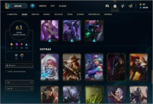 Conta prata 2 com 89 champ e 63 skin +1 Prestigio + 80 Ponto - League of Legends LOL