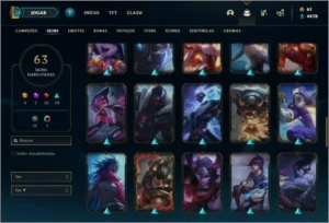 Conta prata 2 com 89 champ e 63 skin +1 Prestigio + 80 Ponto - League of Legends LOL