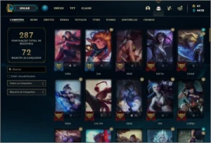 Conta prata 2 com 89 champ e 63 skin +1 Prestigio + 80 Ponto - League of Legends LOL