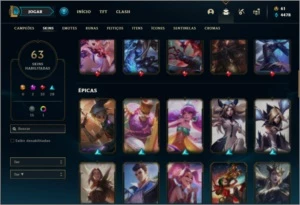 Conta prata 2 com 89 champ e 63 skin +1 Prestigio + 80 Ponto - League of Legends LOL