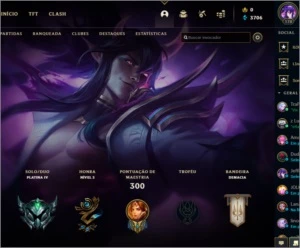 Vendo conta Platina IV  100% segura sou unico dono - League of Legends LOL