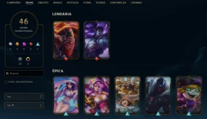 Conta League of Legends Full Acesso - 114 Champs e 46 Skins LOL