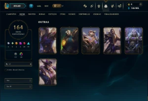 Ouro 4 com TODOS os Champs e 164 Skins( JG / TOP / SUP ) - League of Legends LOL