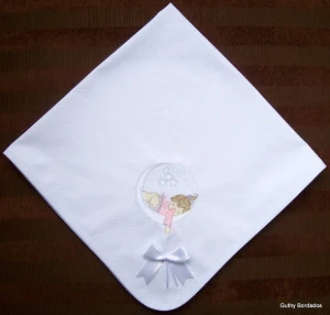 Manta de Bebê em Piquet Bordada e Personalizada - Artesanato e Personalizados
