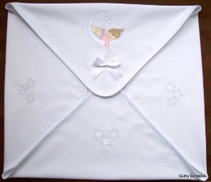 Manta de Bebê em Piquet Bordada e Personalizada - Artesanato e Personalizados