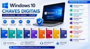 Windows 10  – Chaves Digitais com Ativação Online - Softwares e Licenças