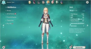 Conta com Jean / Xiangling / Sucrose / Noelle - Genshin Impact