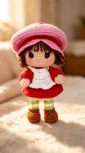 Boneca Moranguinho em crochê anigurumi - Artesanato e Personalizados
