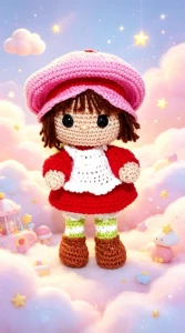 Boneca Moranguinho em crochê anigurumi - Artesanato e Personalizados