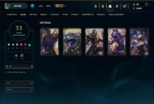 Platina 1 com 75 Champs e 33 Skins ( ADC / SUP ) - League of Legends LOL