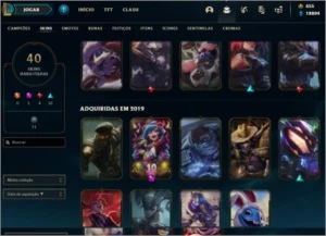 CONTA DIAMANTE TFT JINX CHIBI FOGOS DE ARTIFÍCIO + 37 SKINS - League of Legends LOL