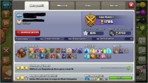 vendo 3 contas do clash of clans
