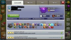 vendo 3 contas do clash of clans