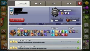 vendo 3 contas do clash of clans