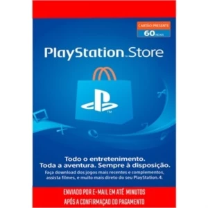 Cartão Pré Pago Playstation Store Brasil 60 - Gift Cards