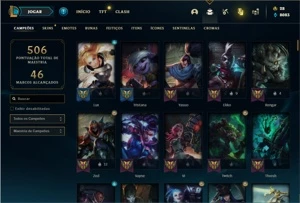 Conta prata 4 com TODOS os champs e 144 Skins - League of Legends LOL
