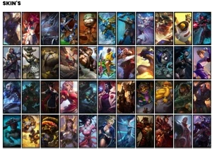 Conta prata 4 com TODOS os champs e 144 Skins - League of Legends LOL