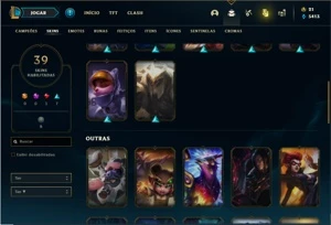 Conta Ferro 1 com 84 Champs e 39 Skins - League of Legends LOL