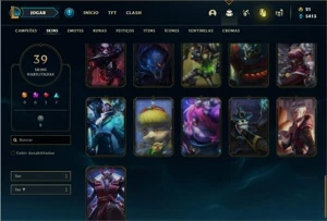 Conta Ferro 1 com 84 Champs e 39 Skins - League of Legends LOL