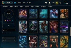 Conta Ferro 1 com 84 Champs e 39 Skins - League of Legends LOL