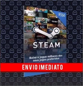 Steam Cartão Pré-pago R$50 Reais Crédito - Imediato