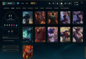 Platina 3 com 130 Champs e 41 Skins ( TOP / JG ) - League of Legends LOL
