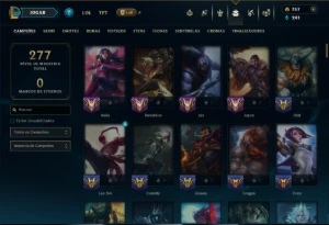 Platina 3 com 130 Champs e 41 Skins ( TOP / JG ) - League of Legends LOL