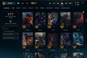 Platina 3 com 130 Champs e 41 Skins ( TOP / JG ) - League of Legends LOL