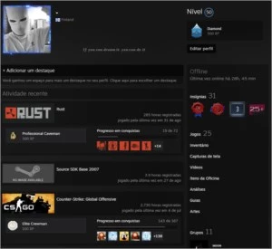 CONTA STEAM CS GO COM MEDALHAS E DIVERSOS JOGOS - Counter Strike