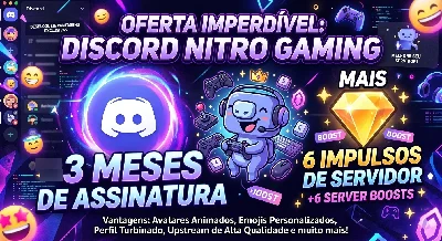 Discord Nitro Gaming 3 meses + 6 impulsos