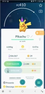 Pikachu com Chapeu de Aniversário - Pokemon GO - Pokémon