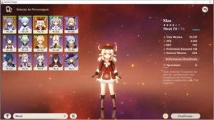 NA - AR42 - KEQING, KLEE +9 PERSONAGENS E ATLAS CELESTIAL - Genshin Impact