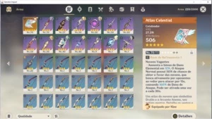 NA - AR42 - KEQING, KLEE +9 PERSONAGENS E ATLAS CELESTIAL - Genshin Impact