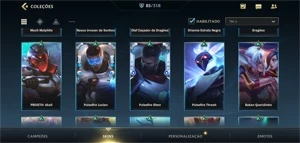Conta Wild Rift Dima 3. 85 SKINS - League of Legends: Wild Rift LOL WR