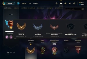 Conta ouro 4 com 120 Champs e 53 Skins - League of Legends LOL