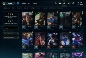Conta ouro 4 com 120 Champs e 53 Skins - League of Legends LOL