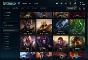 Conta platina 4 com 145 champs e 75 skins - League of Legends LOL