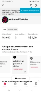 Conta Do Tiktok Monetizada + Shop Ativo +13,4K Seguidores - Redes Sociais