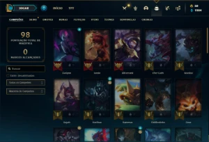 Conta ouro 4 com 50 Champs e 29 Skins - League of Legends LOL