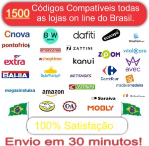 1500 Codigos de Barras ean13  Todas as lojas do Brasil