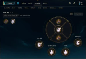 Conta lol silver 1 Com emotes espólios e 3 skins - League of Legends