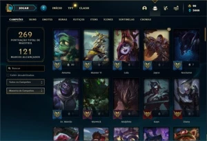 Conta prata 4 com 90 Champs e 57 Skins + Prestigio da LUX - League of Legends LOL