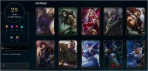 Conta LOL Platina 3, 29 skins, 25 emotes, 81 Icones - League of Legends