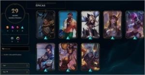 Conta LOL Platina 3, 29 skins, 25 emotes, 81 Icones - League of Legends