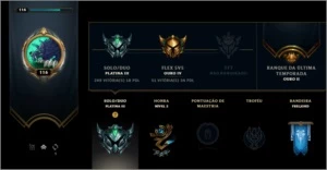 Conta LOL Platina 3, 29 skins, 25 emotes, 81 Icones - League of Legends